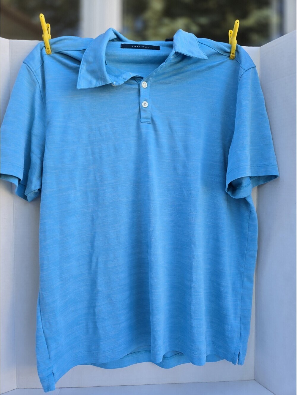 Perry Ellis Men's Blue Polo Shirt - Size M